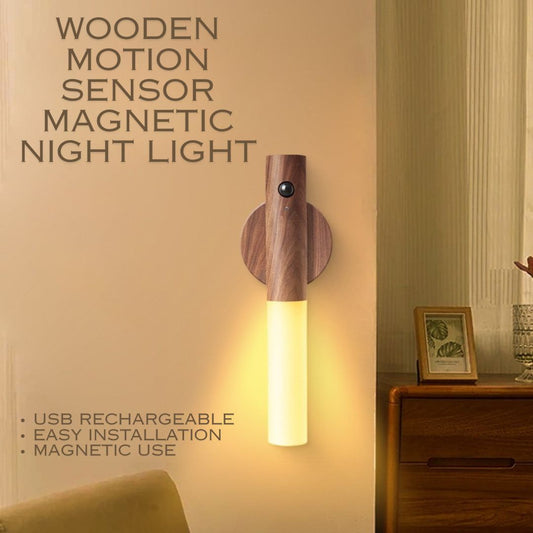 Wooden Motion Sensor Magnetic Night Light