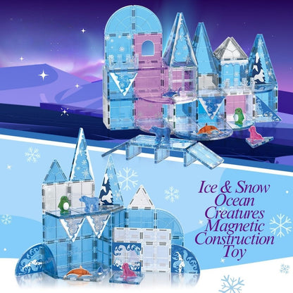 Ice & Snow Themed Magnetic Blocks – Ocean Creatures Set