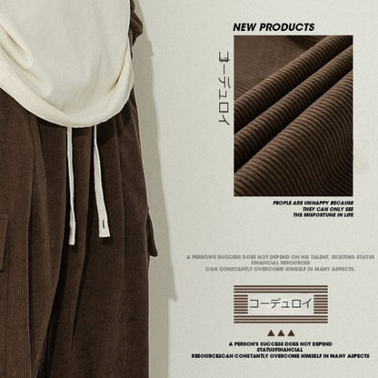 Corduroy Relaxed-Fit Cargo Pants