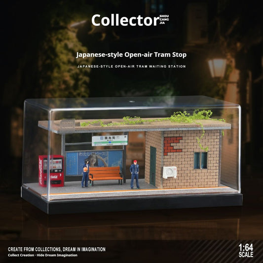 1:64 Japanese Tram Station Scene Box