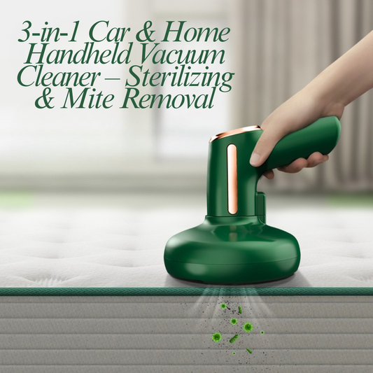 3-in-1 Car & Home Handheld Vacuum Cleaner – Sterilizing & Mite Removal