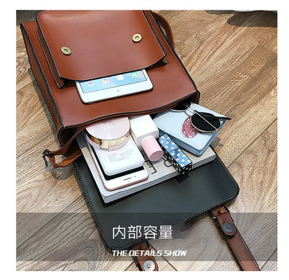 Vintage-Style PU Backpack