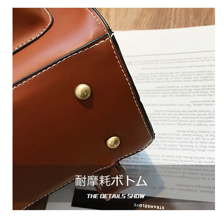 Vintage-Style PU Backpack