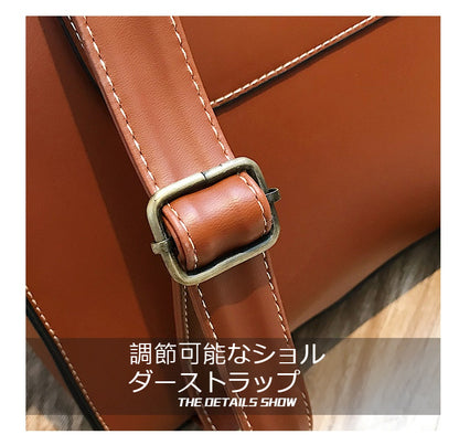 Vintage-Style PU Backpack