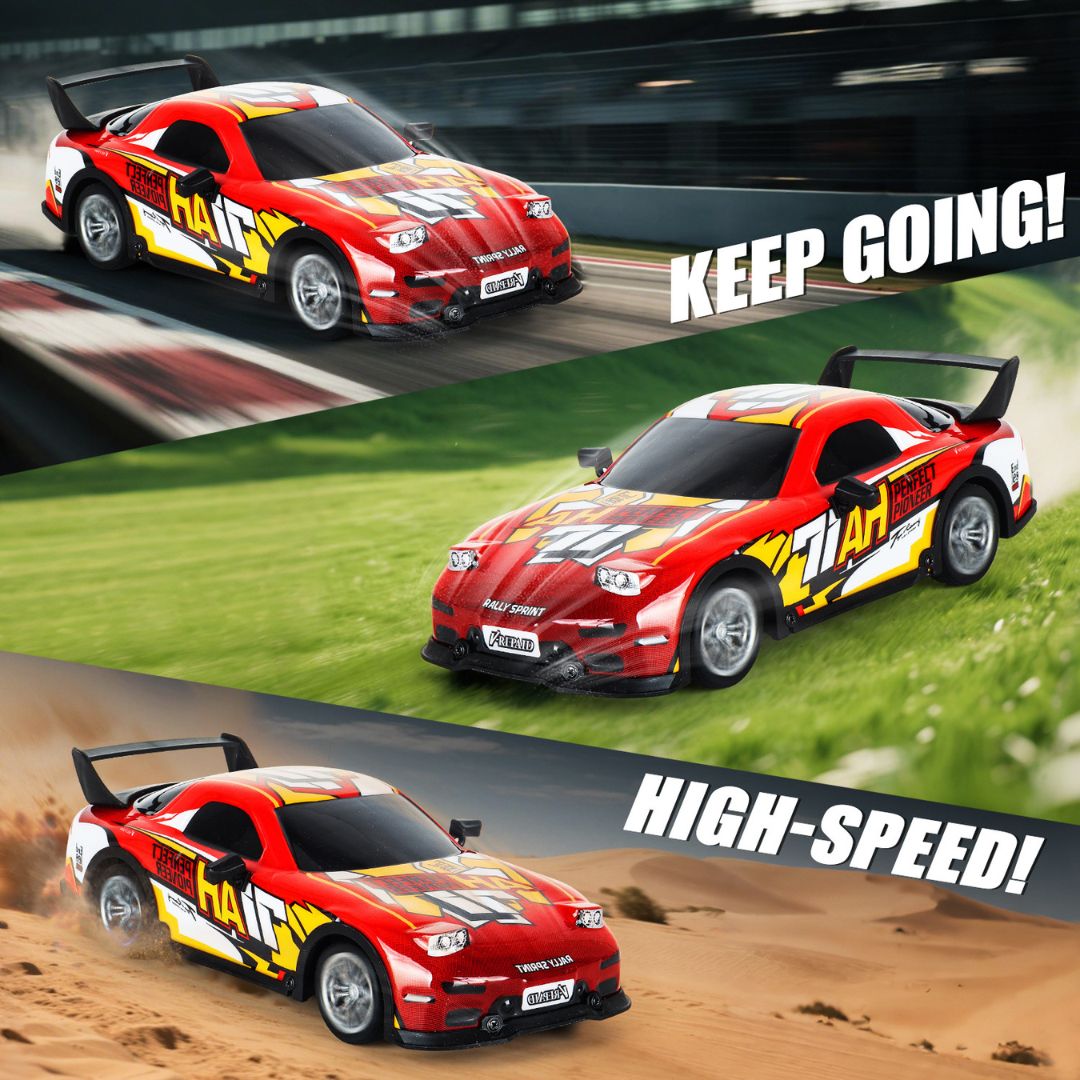 1:18 Scale 4WD High-Speed RC Drift Car with LED Lights