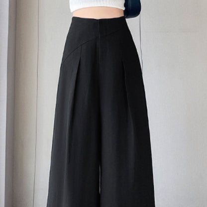 女士高腰飄逸修身休閒褲