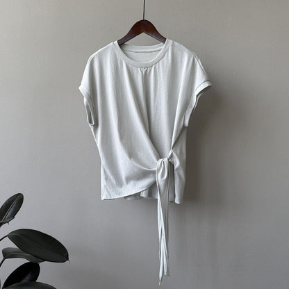 レディース 半袖Tシャツ（ウエストタイ付き） 