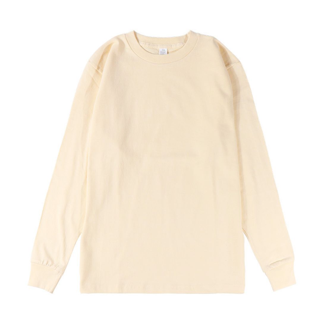 250g Plain Cotton Long-sleeved T-shirt (Min. 2 pcs)