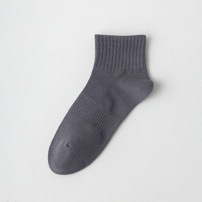 Breathable Sweat-Absorbing Cotton Men's Mid-Calf Socks (Min.2 Pairs)