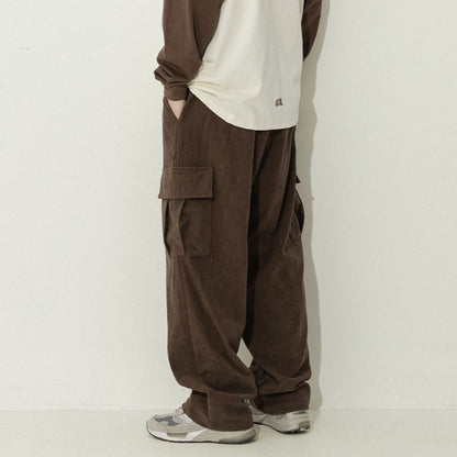 Corduroy Relaxed-Fit Cargo Pants