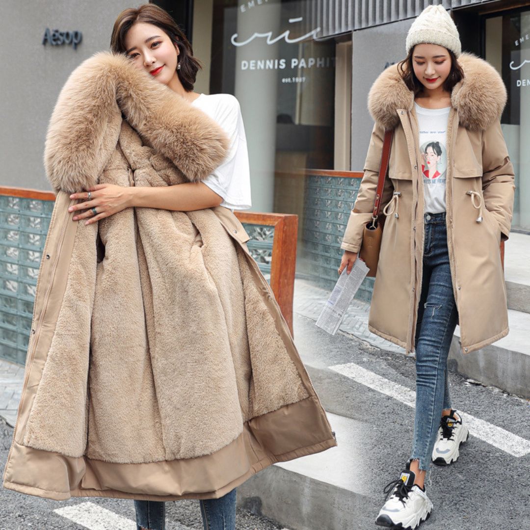 Fur Collar Fleece Lined Jacket