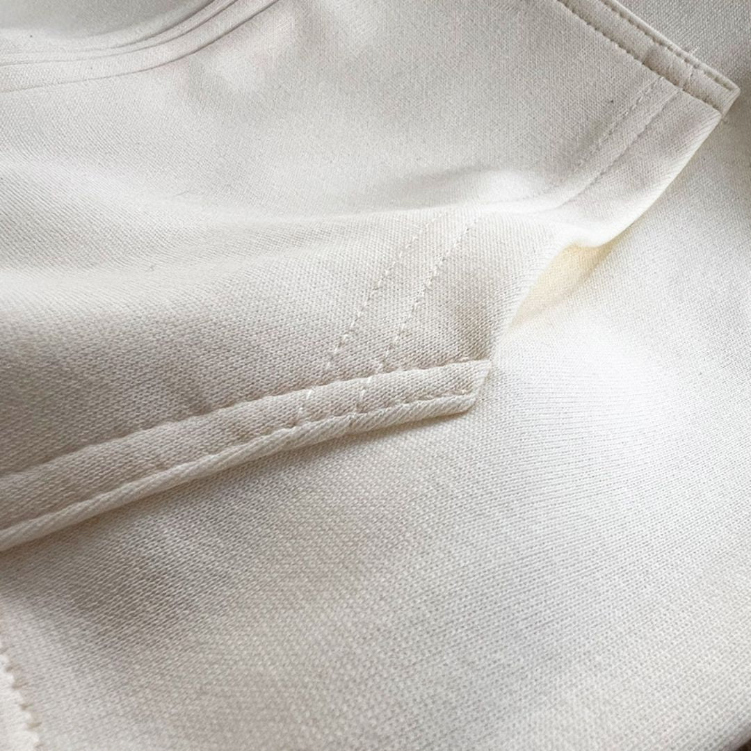 Solid Color Cotton Hooded Zip-Up Jacket
