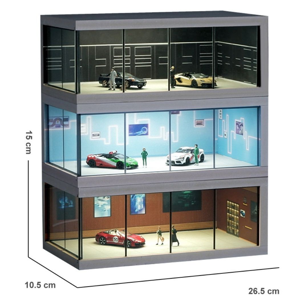 1:64 カーショールーム照明シーンボックス