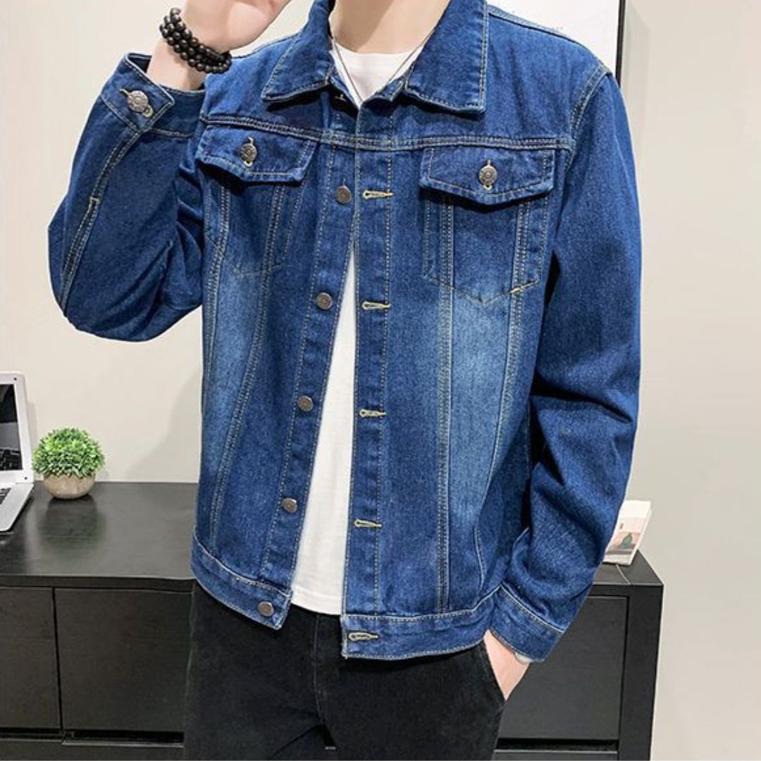 Men's slim-fit denim jacket
