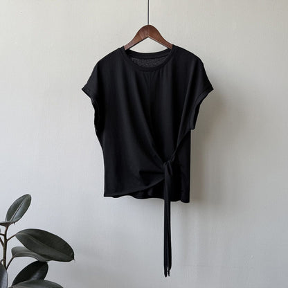 レディース 半袖Tシャツ（ウエストタイ付き） 