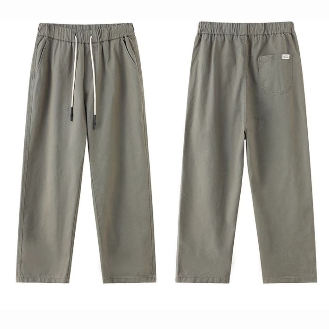 Thin Loose Tapered Cropped Pants