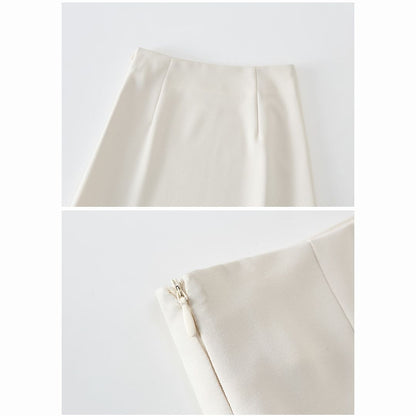 Chiffon Panel Blazer Skirt