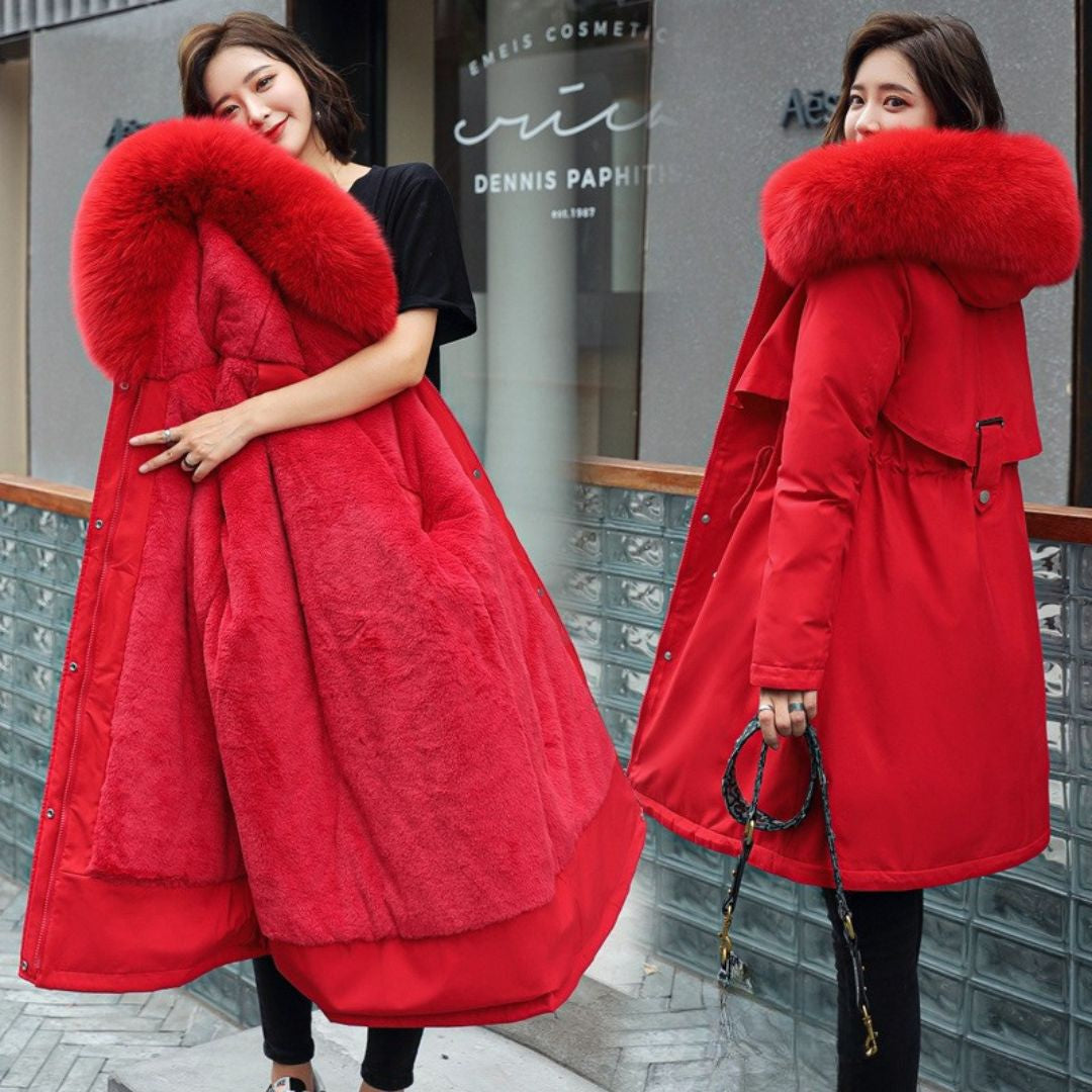 Fur Collar Fleece Lined Jacket