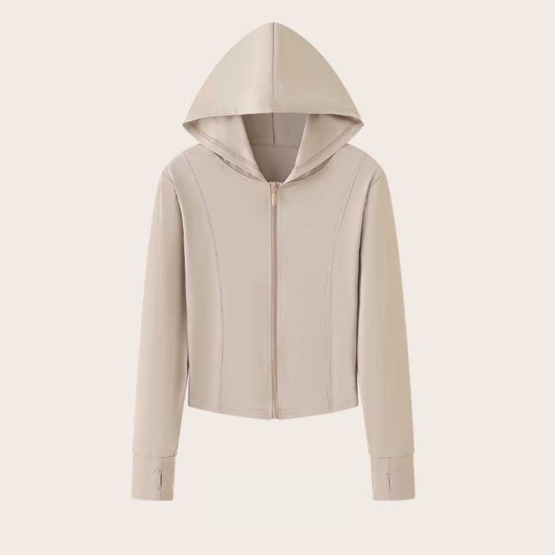 Sun-protective slim-fit sports jacket