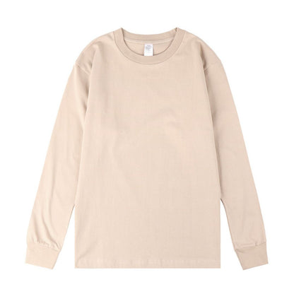 250g Plain Cotton Long-sleeved T-shirt (Min. 2 pcs)