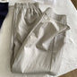 Japanese-Style Vintage Straight-Leg Wide-Cut Cropped Pants