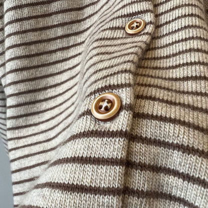 Women's Color-Block Striped Knit Round-Neck Jacket