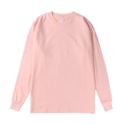 250g Plain Cotton Long-sleeved T-shirt (Min. 2 pcs)