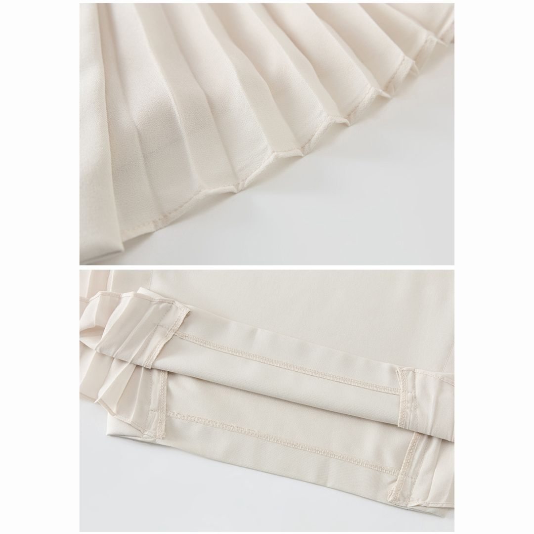 Chiffon Panel Blazer Skirt