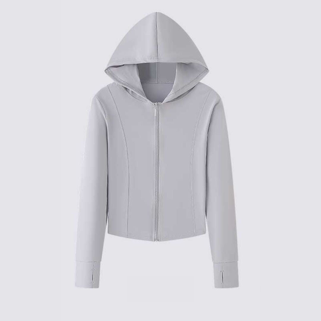 Sun-protective slim-fit sports jacket