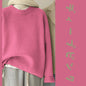 Japanese-style crew-neck oversized knit sweater
