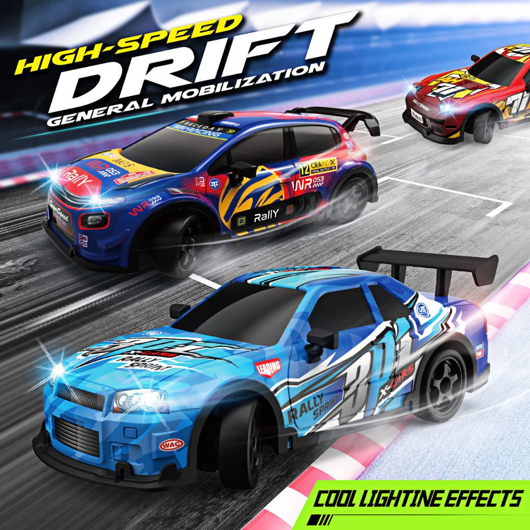 1:18 Scale 4WD High-Speed RC Drift Car with LED Lights