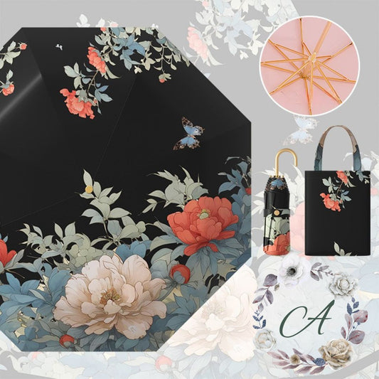 Golden Hook Printed Sun Umbrella