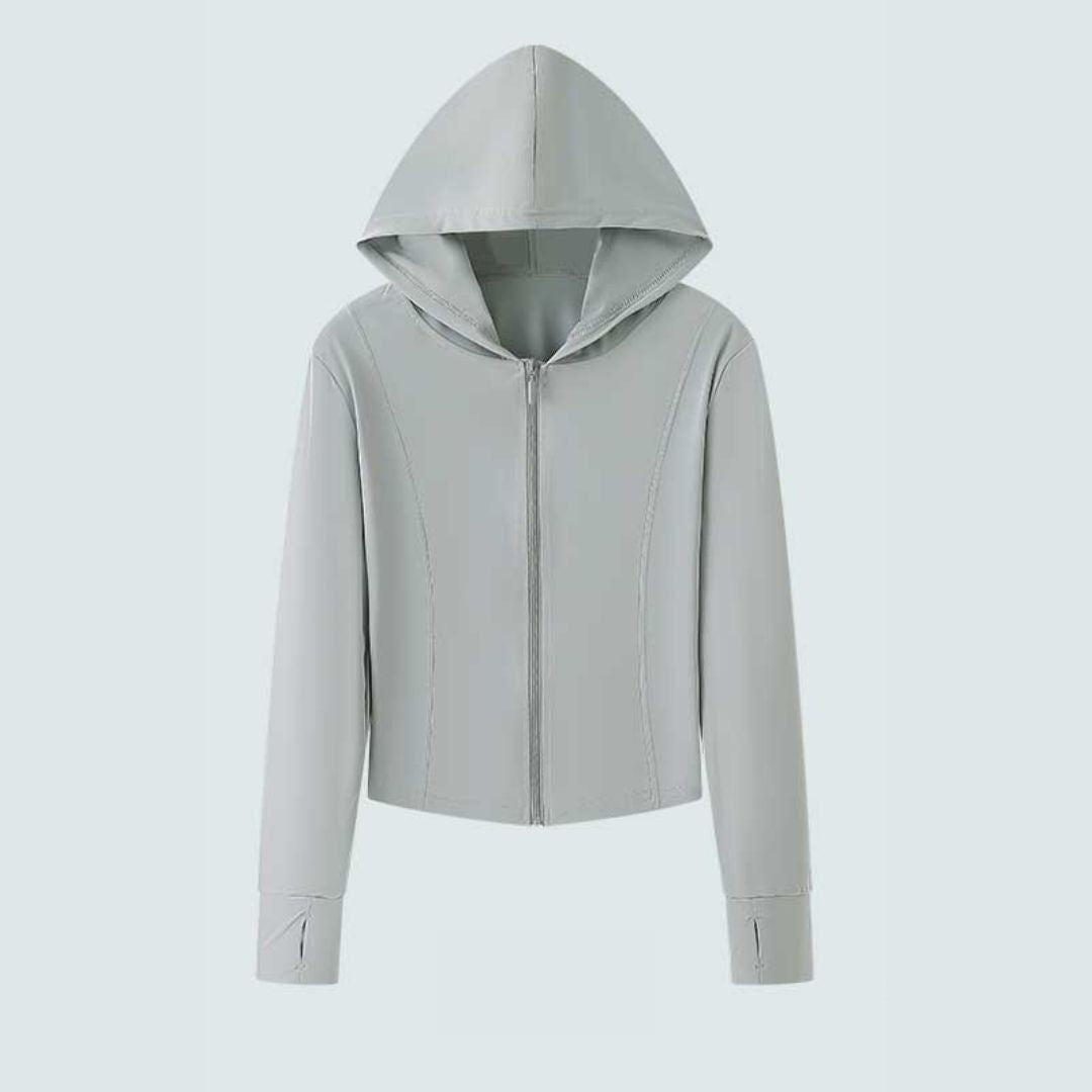 Sun-protective slim-fit sports jacket