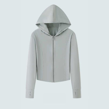 Sun-protective slim-fit sports jacket