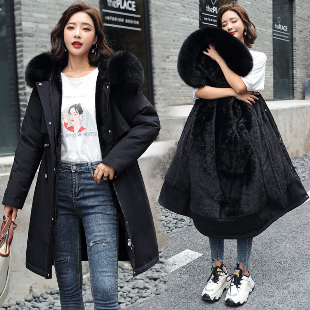 Fur Collar Fleece Lined Jacket