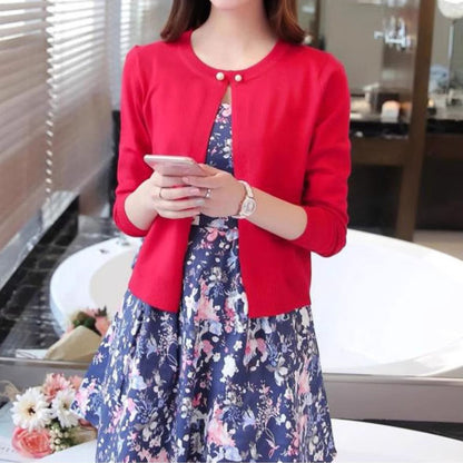 輕薄棉針織外套  