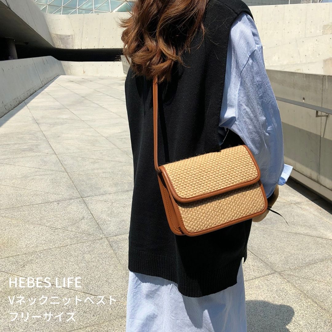 Japanese-style V-Neck Knit Vest