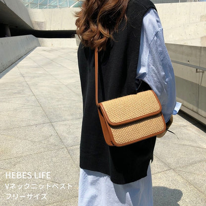 Japanese-style V-Neck Knit Vest