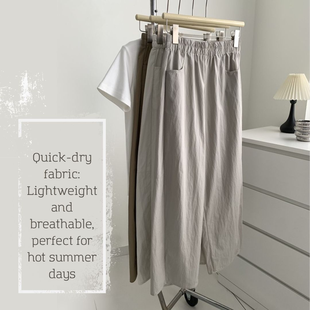 Japanese-Style Vintage Straight-Leg Wide-Cut Cropped Pants