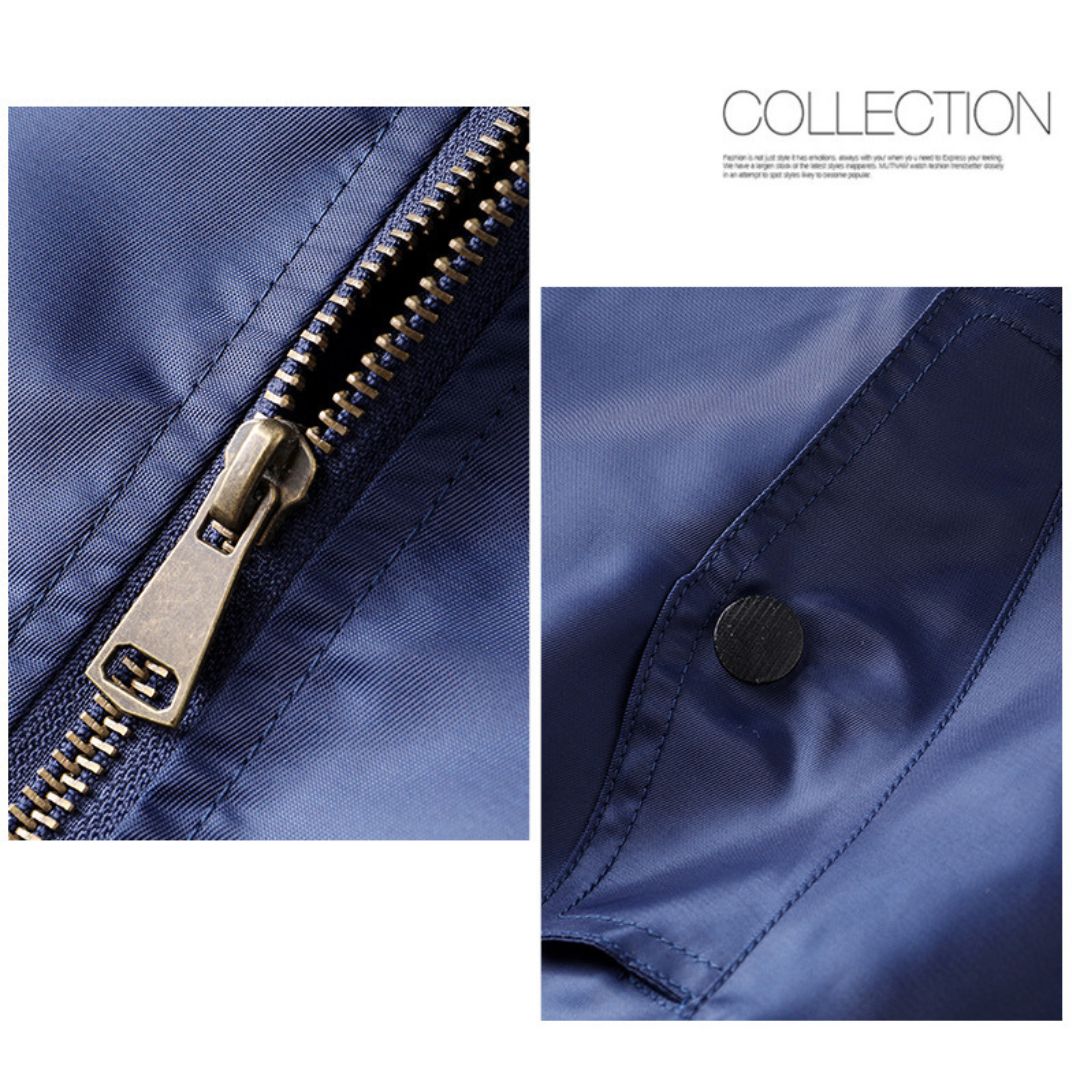 Solid-color Bomber Jacket