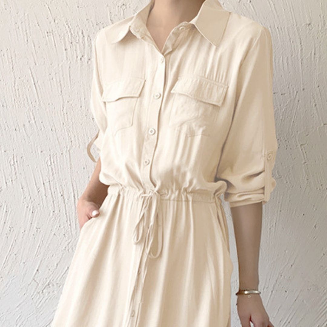 Minimalist Versatile Cinch Waist Maxi Dress