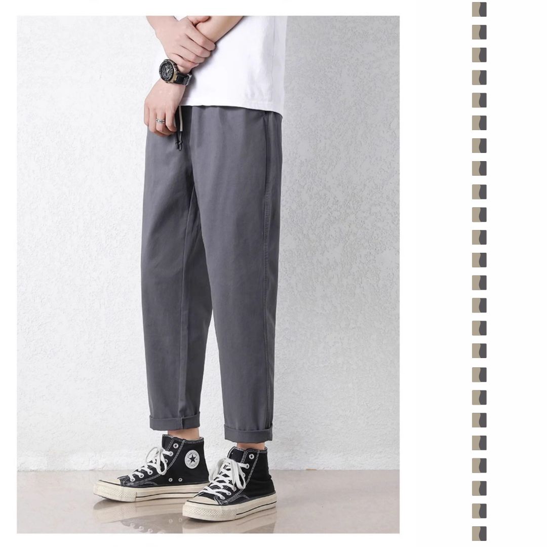 Thin Loose Tapered Cropped Pants