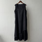 Sleeveless Long Dress with Asymmetrical Hem and Panelled Design