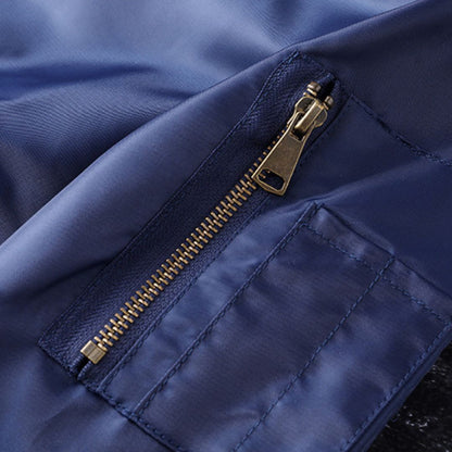 Solid-color Bomber Jacket