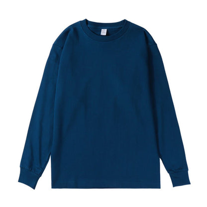 250g Plain Cotton Long-sleeved T-shirt (Min. 2 pcs)