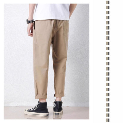 Thin Loose Tapered Cropped Pants