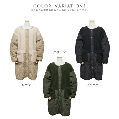 Japanese-Style Cotton Blend Mid-Length Jacket with Paneling