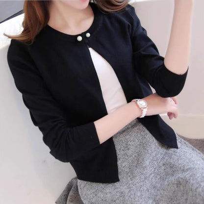 輕薄棉針織外套  