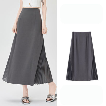 Chiffon Panel Blazer Skirt