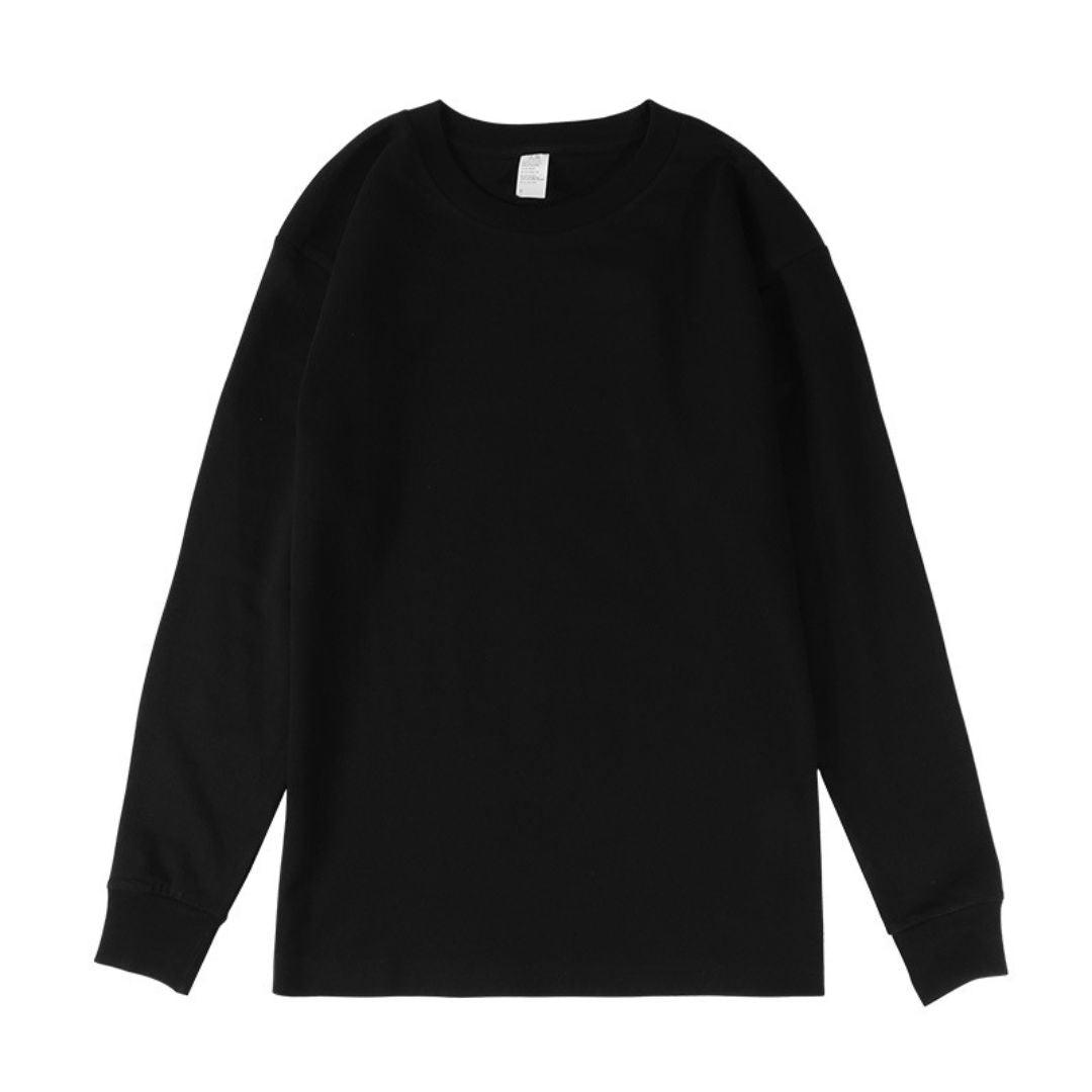 250g Plain Cotton Long-sleeved T-shirt (Min. 2 pcs)